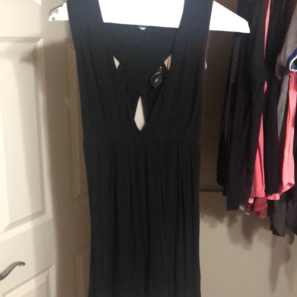 Black tank with cross back detail